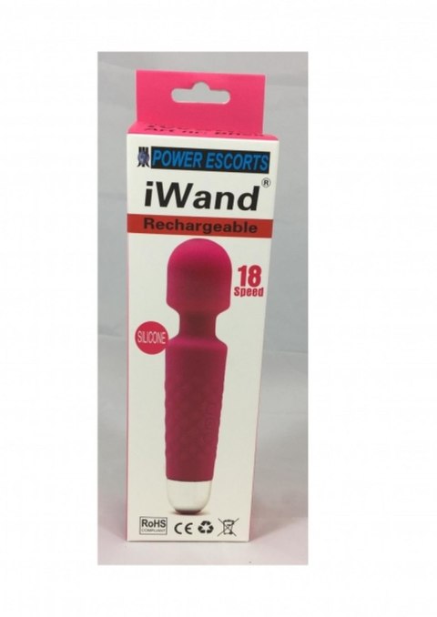 Iwand pink/ purple/ black rechargeable silicone bodywand massager