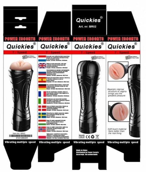 Quickies black vibrating masturbator