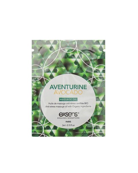 AVENTURINE AVOCADO Organic Massage Oil with stones (3 ml x 10 szt.)