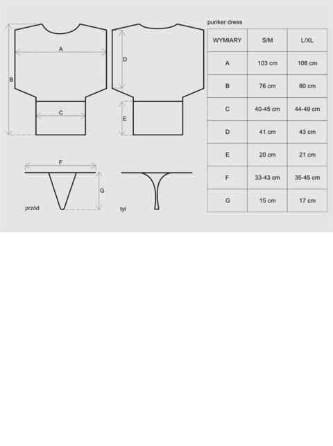 Bielizna-Punker sukienka i stringi S/M