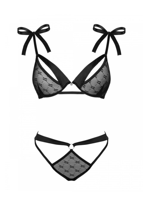 Bielizna-Obsessivia komplet 2-częściowy czarny S/M Bielizna-Obsessivia komplet 2-częściowy czarny S/M