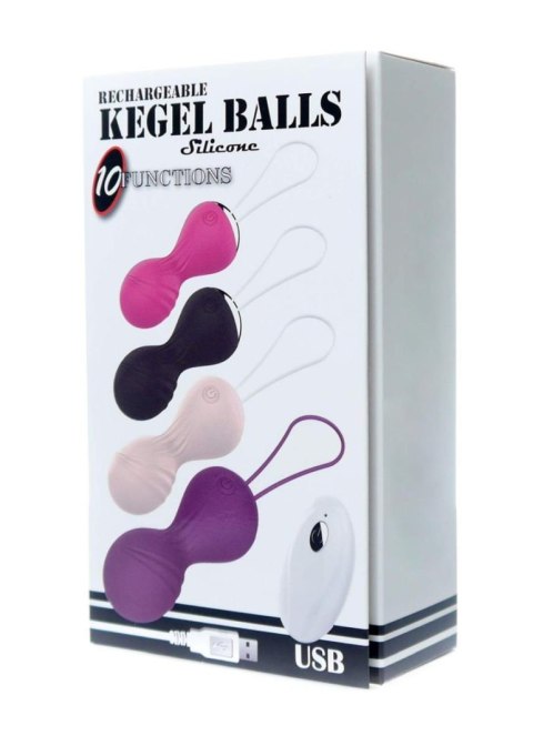 Kulki Kegel z Wibrującego Silikonu USB 10 Funkcji / Zdalne Sterowanie - Czarne Kulki Kegel z Wibrującego Silikonu USB 10 Funkcji / Zdalne Sterowanie - Czarne