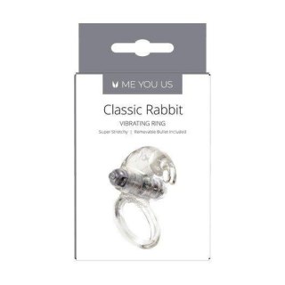 Pierścień- Me You Us Classic Rabbit Cock Ring Transparent