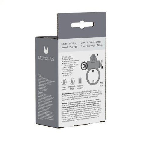 Pierścień- Me You Us Classic Rabbit Cock Ring Transparent