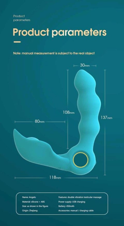 Stymulator-Angelo Male Prostate Triple Stimulation (blue) Stymulator-Angelo Male Prostate Triple Stimulation (blue)