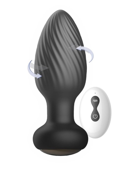 Retating remote anal plug