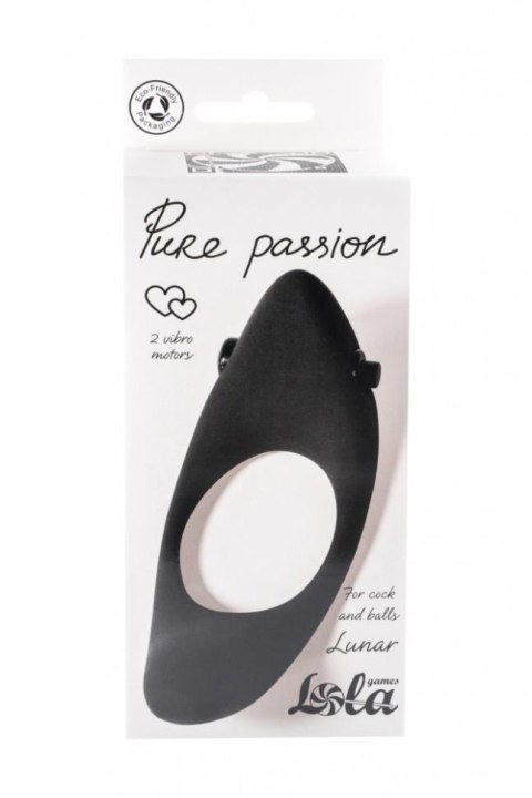 Pierścień-Erection Vibroring Pure Passion Lunar Black