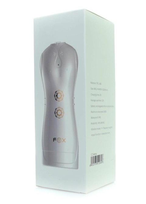 Masturbator - B - Series - Vibrating and Flashing Masturbation Cup USB 7+7 Function / Talk Mode (White)