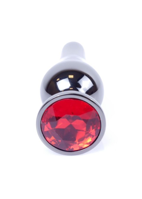 Plug-Jewellery Dark Silver BUTT PLUG- Red Plug-Jewellery Dark Silver BUTT PLUG- Red