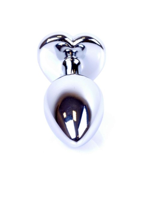 Plug-Jewellery Silver Heart PLUG- Red