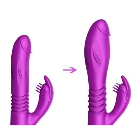 Wibrator-Silicone Vibrator USB 10 Function + Expander and Thrusting Function