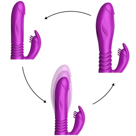 Wibrator-Silicone Vibrator USB 10 Function + Expander and Thrusting Function