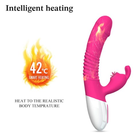 Wibrator- Silicone Vibrator USB 7 Powerful Licking and Thrusting Modes