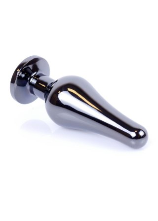 Plug-Jewellery Dark Silver BUTT PLUG- Black