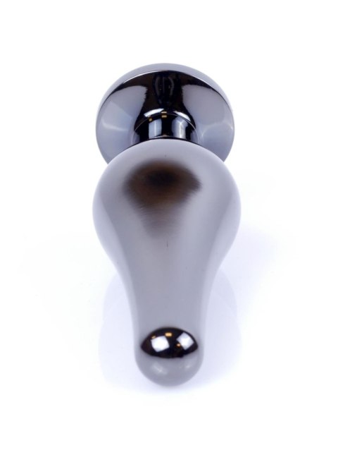 Plug-Jewellery Dark Silver BUTT PLUG- Clear