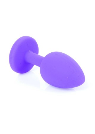 Plug-Jewellery Purple Silicon PLUG Small- Red Diamond