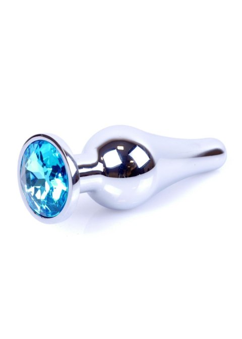 Plug-Jewellery Silver BUTT PLUG- Light Blue