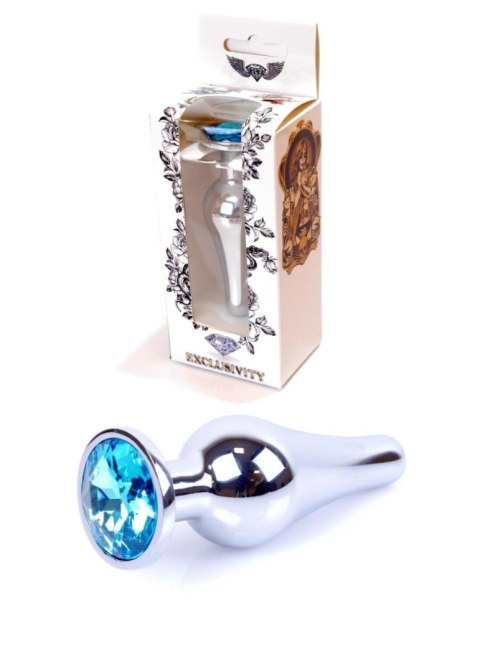 Plug-Jewellery Silver BUTT PLUG- Light Blue