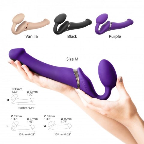 VIBRATING STRAP-ON - L - PURPLE