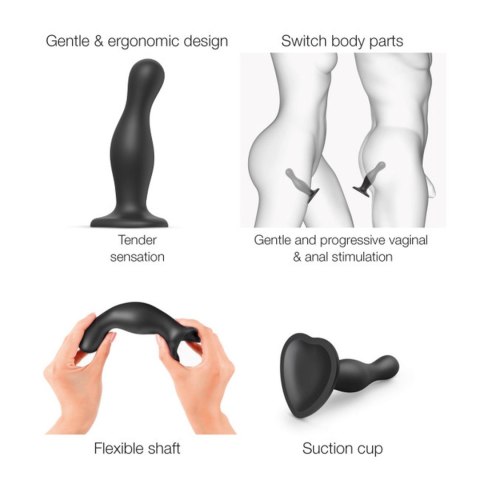 DILDO PLUG CURVY BLACK - XL