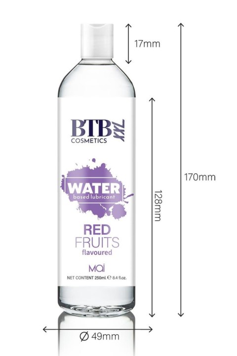 BTB WATER BASED FLAVORED RED FRUITS LUBRICANT 250ML