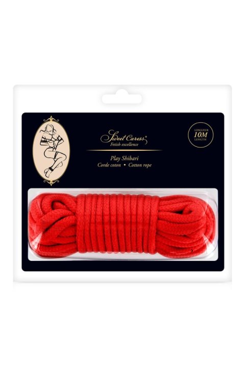 SM BONDAGE ROPE RED 10M (Size: T2)