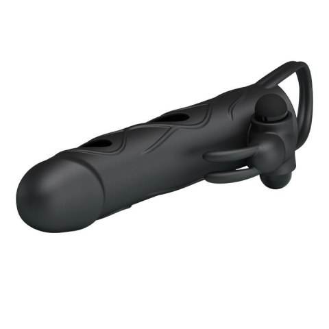 PRETTY LOVE - PENIS SLEEVE WITH BALL STRAP vibration BLACK