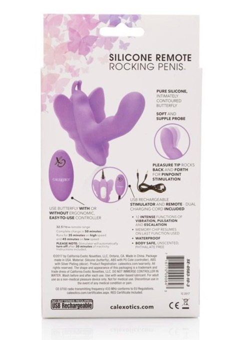 Butterfly Remote Rocking Penis Purple