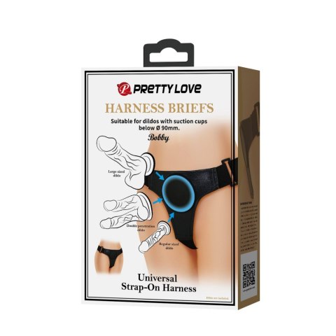 PRETTY LOVE - HARNESS BRIEFS- Bobby, Universal Strap-On Harness