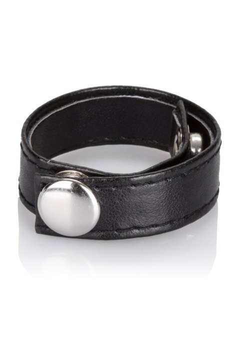 Leather 3-Snap Ring Black