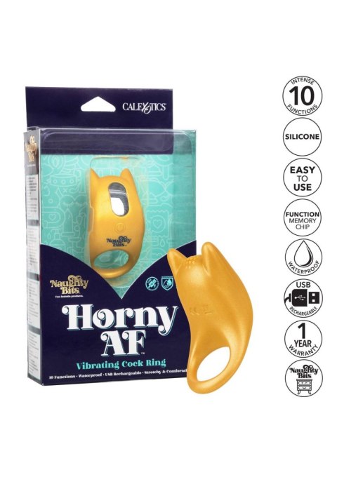 Horny AF Vibrating Cock Ring Yellow