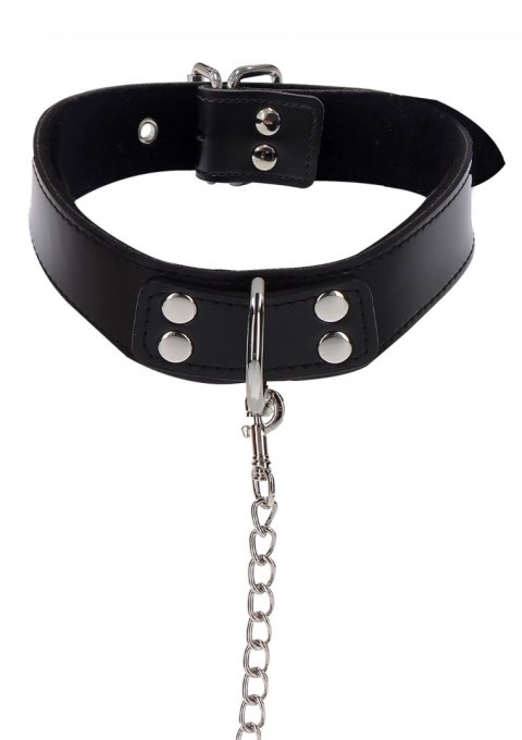 Elegant Collar and Chain Leash Black