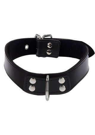 Elegant D-Ring Collar Black