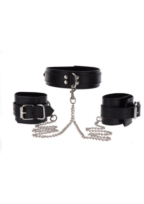 Heavy Collar and Wrist Cuffs Black