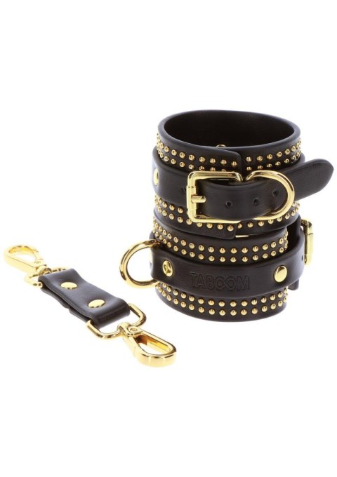 Studded Ankle Cuffs Set Black