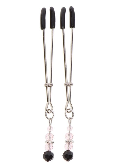 Tweezers With Beads Silver