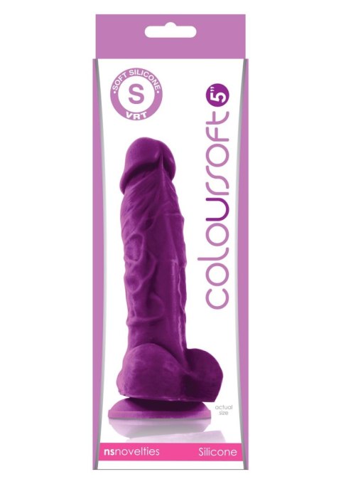 ColourSoft 5 Inch Soft Dildo Purple