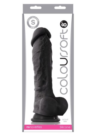 ColourSoft 8 Inch Soft Dildo Black