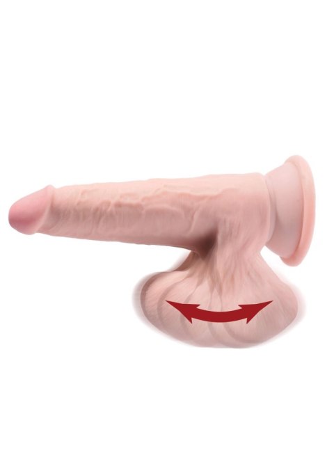 3D Cock Swinging Balls 6 inch Light skin tone