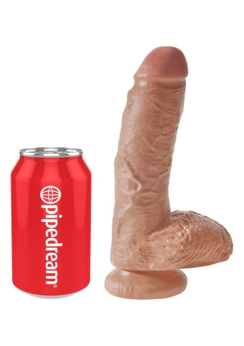 Cock 8 Inch With Balls Caramel skin tone