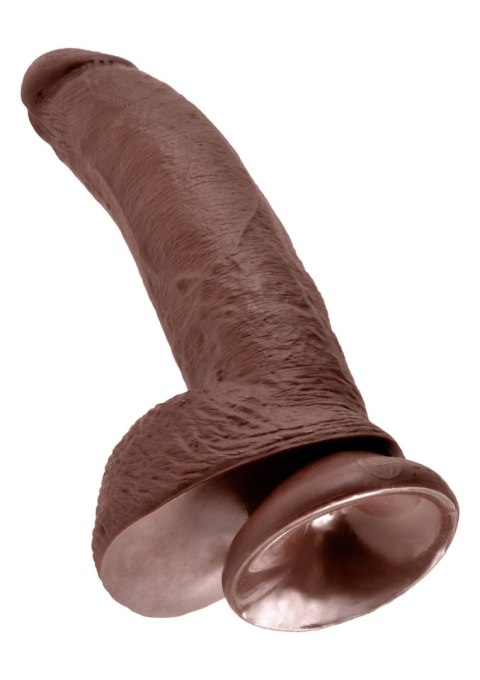 Cock 9 Inch With Balls Brown skin tone