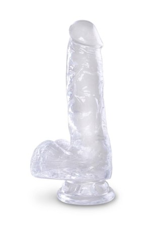 King Cock 6 Inch Cock w Balls Transparent