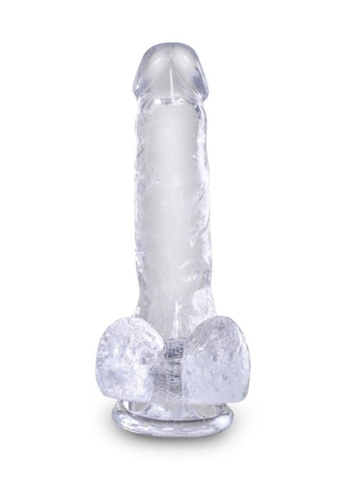 King Cock 6 Inch Cock w Balls Transparent