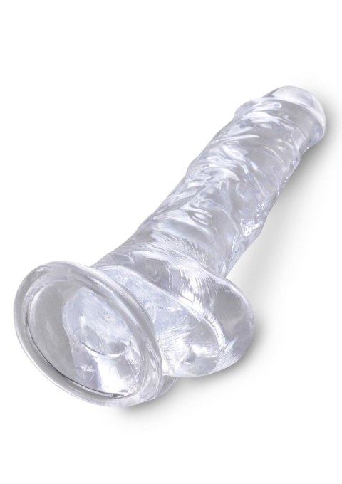 King Cock 8 Inch Cock w Balls Transparent