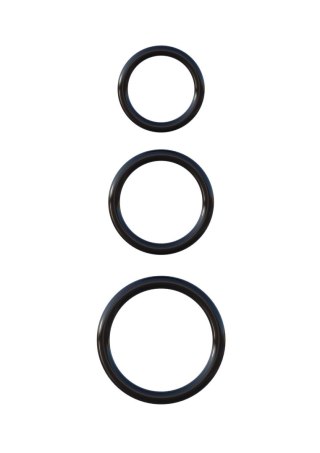 Silicone 3-Ring Stamina Set Black