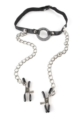 O-Ring Gag Nipple Clamps Black