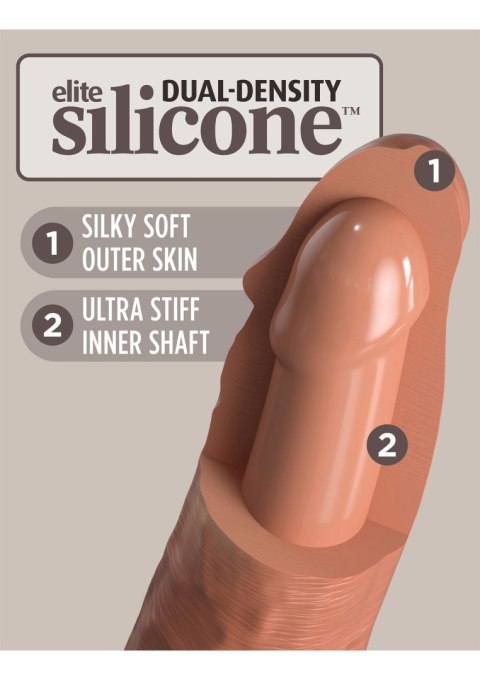 7 Inch 2Density Silicone Cock Caramel skin tone