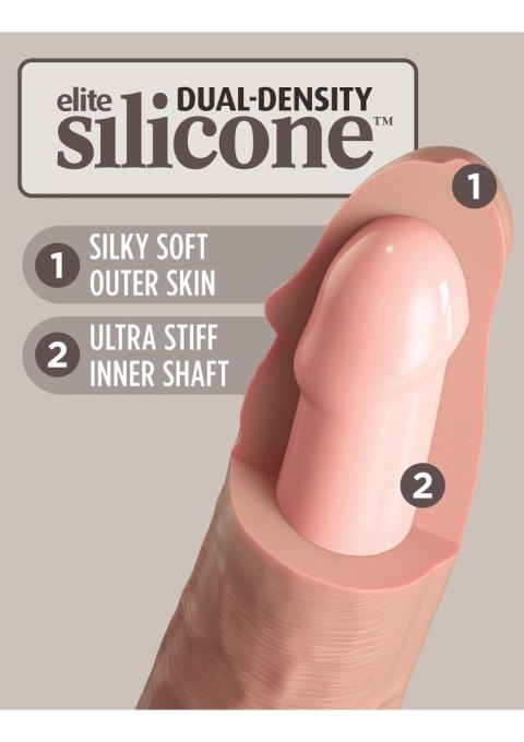 7 Inch 2Density Silicone Cock Light skin tone