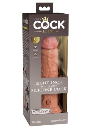 8 Inch 2Density Silicone Cock Caramel skin tone