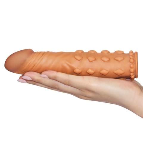 Add 2"" Pleasure X Tender Penis Sleeve Brown